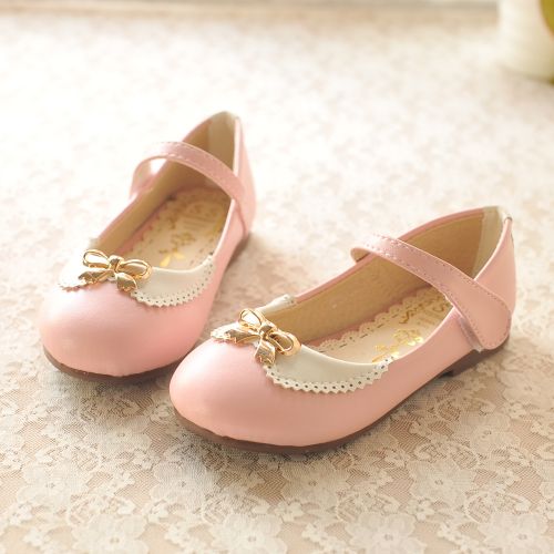 Chaussures enfants en PU ronde métal pour printemps - semelle caoutchouc naturel Ref 1013406