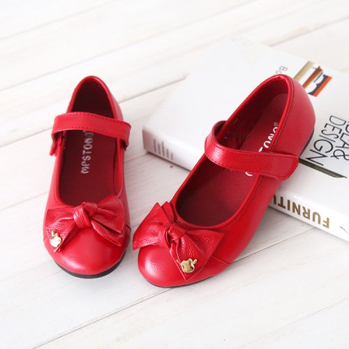 Chaussures enfants en cuir ronde métal pour printemps - semelle caoutchouc Wear Ref 1013457