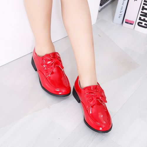 Chaussures enfants en Cuir spatial SOKOLL ronde avec perles pour printemps - semelle caoutchouc Ref 1013667