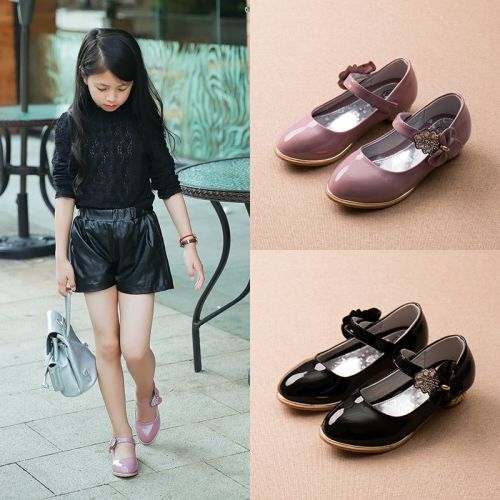 Chaussures enfants en cuir synthétique BENBOY ronde brodé pour printemps - semelle caoutchouc Ref 1013726