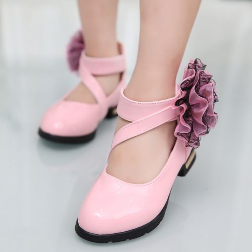 Chaussures enfants en PU ronde brodé pour printemps - semelle caoutchouc antidérapant Ref 1013868