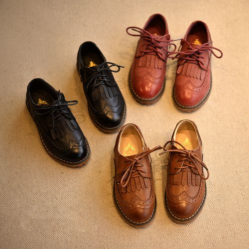 Chaussures enfants en PU ronde creux pour printemps - semelle caoutchouc naturel Ref 1013937