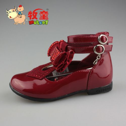Chaussures enfants en PU ronde avec perles pour printemps - semelle caoutchouc Ref 1013961