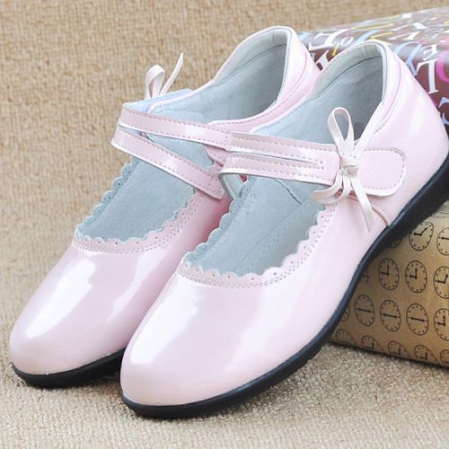 Chaussures enfants en cuir tête plate pour printemps - semelle plastique Ref 1013996