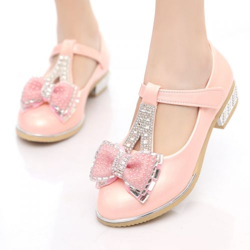 Chaussures enfants en PU ronde coutures cuir pour printemps - semelle TPR Ref 1014036