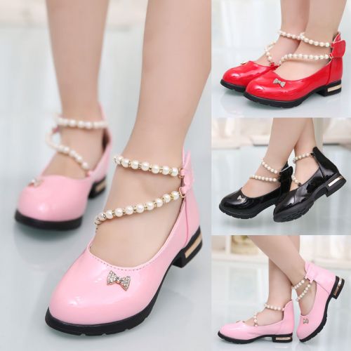Chaussures enfants en PU ronde coutures cuir pour printemps - semelle Ref 1014541