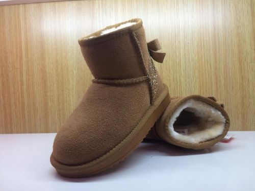 Chaussures enfants en de vache, Nubuck, ABCKIDS ronde pour hiver - semelle Ref 1014650