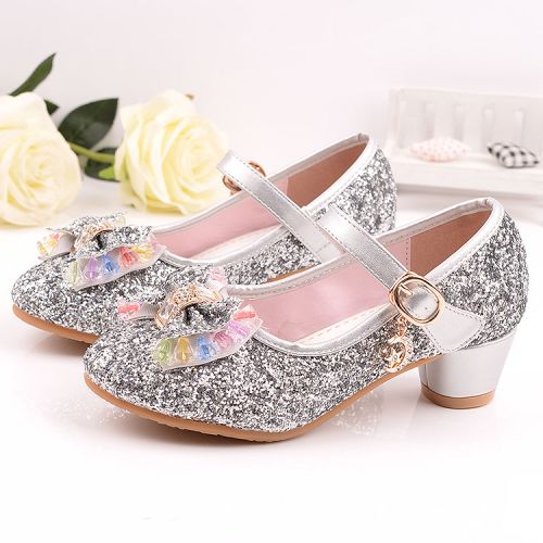 Chaussures enfants en PU ronde paillette pour printemps - semelle TPR Ref 1014653