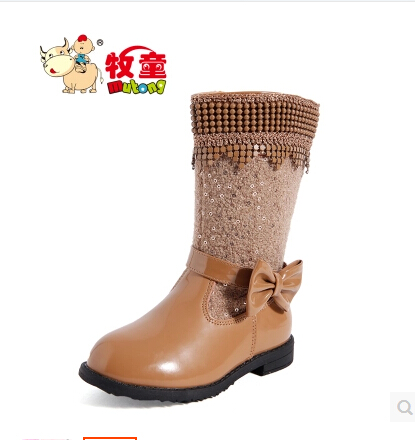 Chaussures enfants en cuir ronde pour hiver - Ref 1014700
