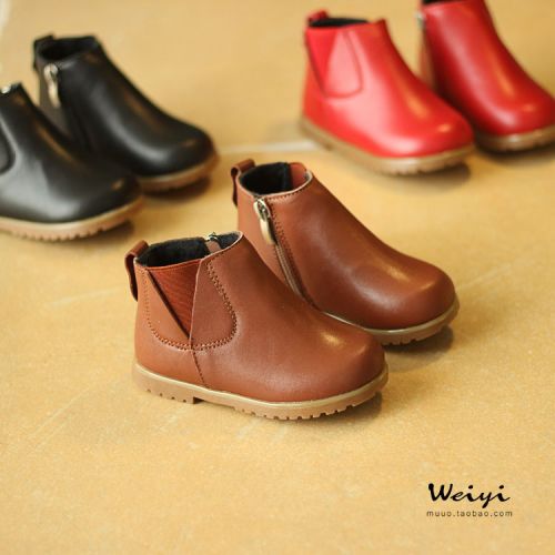 Chaussures enfants en cuir ronde pour hiver - Ref 1014809