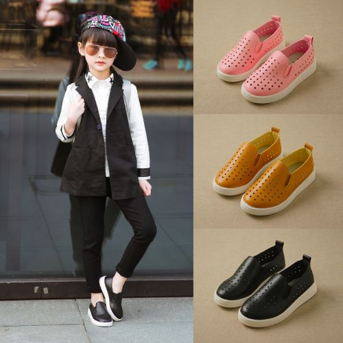 Chaussures enfants en PU ronde houppe pour printemps - semelle caoutchouc Ref 1014998
