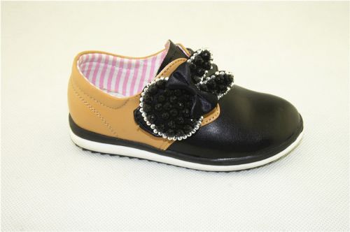 Chaussures enfants en cuir de vache fendu ronde pour printemps - semelle caoutchouc naturel Ref 1015014