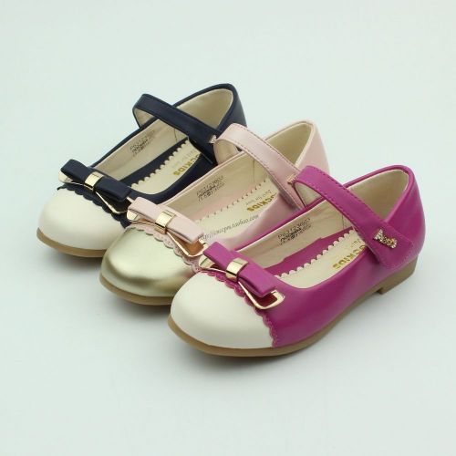 Chaussures enfants en PU ABCKIDS ronde coutures cuir pour printemps - semelle caoutchouc Ref 1015134