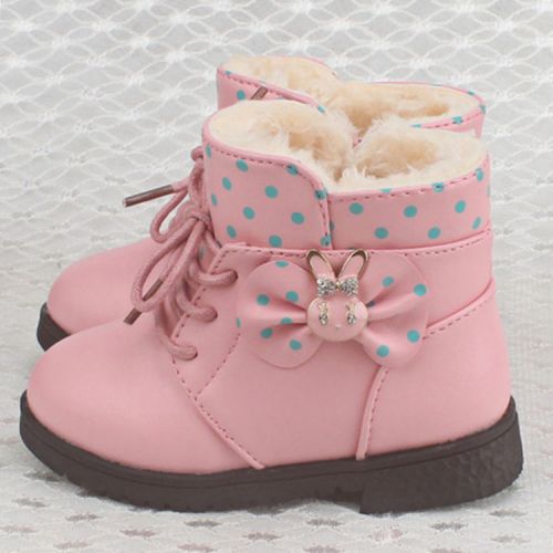 Chaussures enfants en PU ronde pour hiver - semelle caoutchouc Ref 1015189