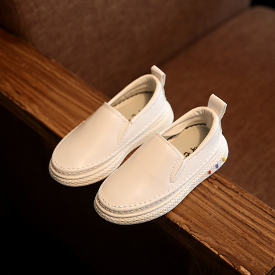 Chaussures enfants en PU ronde coutures cuir pour printemps - semelle caoutchouc Ref 1015193