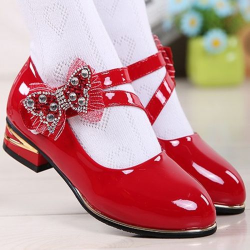 Chaussures enfants en PU pointu coutures cuir pour printemps - semelle caoutchouc Ref 1015239