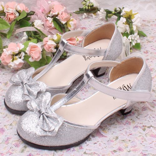 Chaussures enfants en PU ronde paillette pour printemps - semelle caoutchouc Ref 1015257