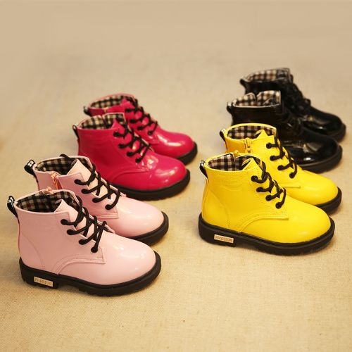 Chaussures enfants en similicuir ronde métal pour printemps - semelle plastique Ref 1015301
