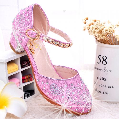 Chaussures enfants en PU ronde paillette pour printemps - Ref 1015344