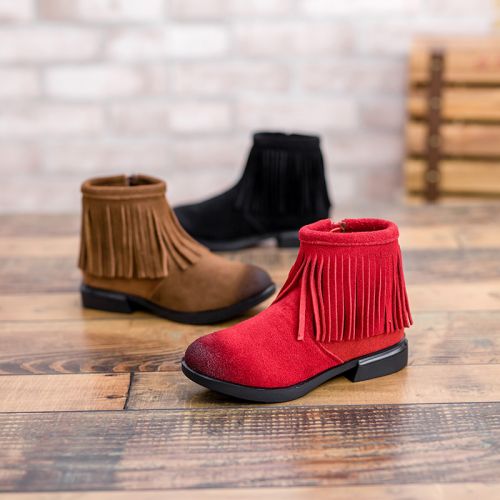 Chaussures enfants en cuir TAIKONGMIQI ronde pour hiver - semelle caoutchouc naturel Ref 1015550