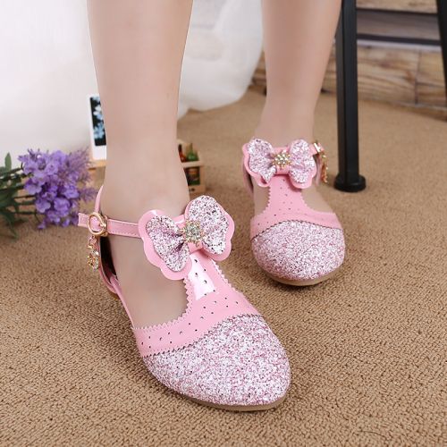 Chaussures enfants en similicuir ronde paillette pour Toute saison - semelle caoutchouc antidérapant Ref 1015630