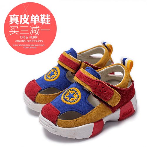 Chaussures enfants en de vache, Nubuck, DRHERR ronde pour printemps - semelle caoutchouc Wear Ref 10