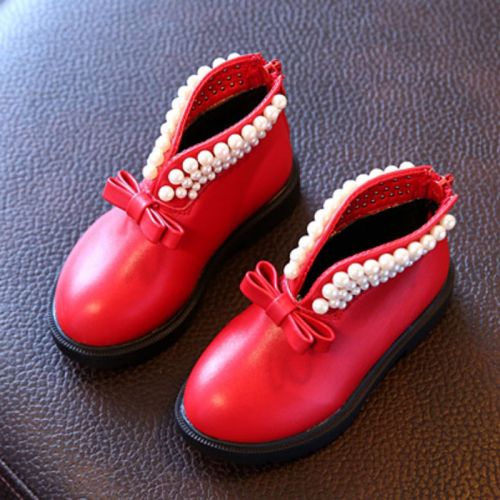 Chaussures enfants en PU ronde coutures cuir pour printemps - semelle caoutchouc Wear Ref 1015843