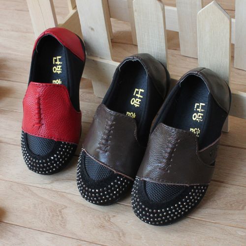 Chaussures enfants ronde avec perles pour printemps - semelle caoutchouc Ref 1016604