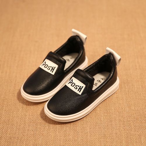 Chaussures enfants ronde coutures cuir pour printemps - semelle caoutchouc Ref 1017447