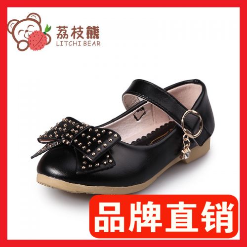 Chaussures enfants en PU ronde rivet pour printemps - semelle caoutchouc Ref 1018060