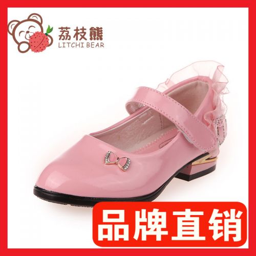 Chaussures enfants en PU pointu avec perles pour printemps - semelle TPR Ref 1018064