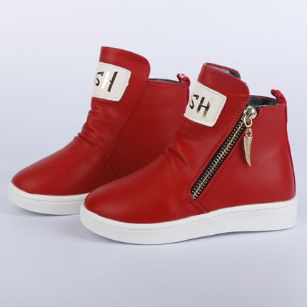 Chaussures enfants en PU ronde coutures cuir pour printemps - semelle Ref 1018079