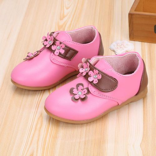 Chaussures enfants en PU ronde brodé pour printemps - Ref 1018157