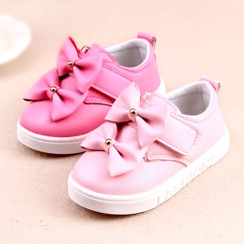 Chaussures enfants en PU ronde coutures cuir pour printemps - semelle caoutchouc antidérapant Ref 1018178