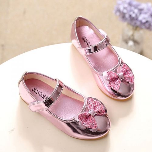 Chaussures enfants en PU tête carrée coutures cuir pour printemps - Ref 1018554