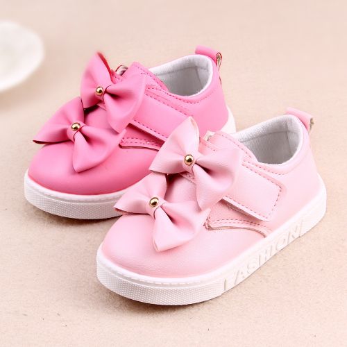 Chaussures enfants en PU ronde coutures cuir pour printemps - semelle caoutchouc antidérapant Ref 1018581