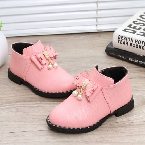 Chaussures enfants en cuir synthétique pointu pour printemps - semelle caoutchouc naturel Ref 1018745
