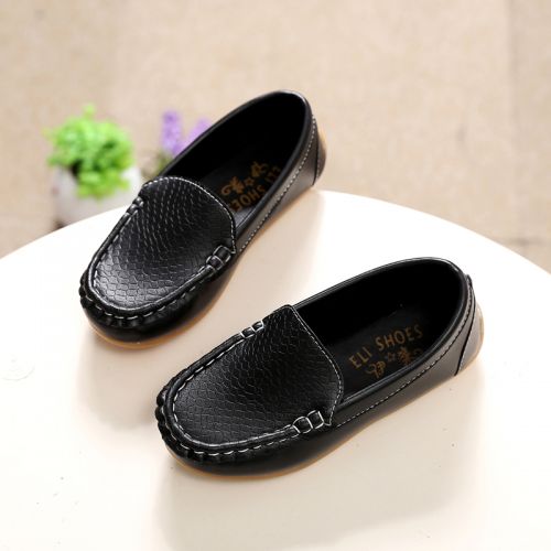 Chaussures enfants en PU ronde coutures cuir pour Toute saison - Ref 1018748