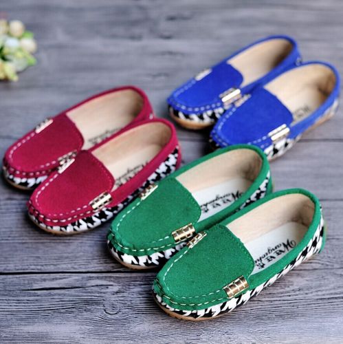Chaussures enfants en de vache, Nubuck, ronde pour printemps - semelle caoutchouc Wear Ref 1019560