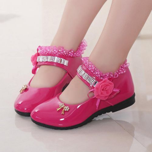 Chaussures enfants en PU ronde avec perles pour Toute saison - semelle caoutchouc naturel Ref 1019639
