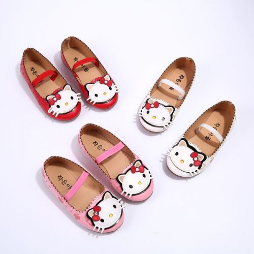 Chaussures enfants en PU ronde creux pour printemps - semelle caoutchouc Ref 1019663