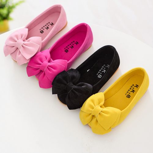 Chaussures enfants en cuir synthétique pointu brodé pour printemps - semelle coton Ref 1019666