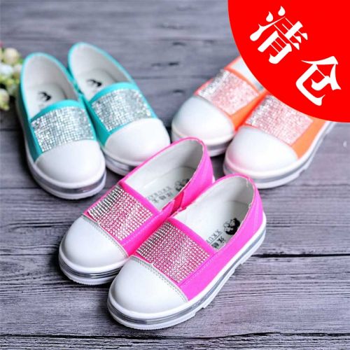 Chaussures enfants ronde avec perles pour printemps - semelle caoutchouc antidérapant Ref 1019724