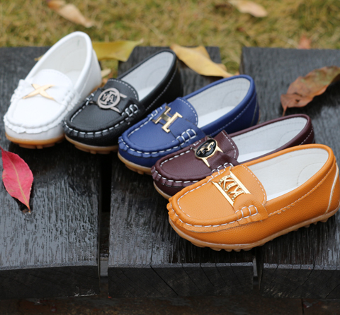 Chaussures enfants en PU ronde métal pour printemps - semelle caoutchouc Ref 1019739