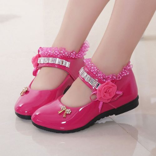 Chaussures enfants en PU ronde avec perles pour Toute saison - semelle caoutchouc naturel Ref 1020423