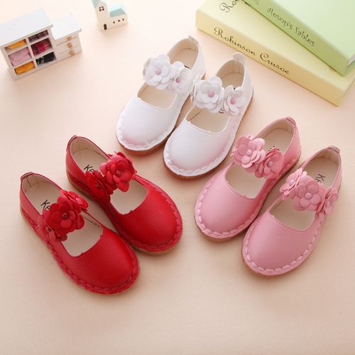 Chaussures enfants en PU ronde brodé pour printemps - Ref 1020431