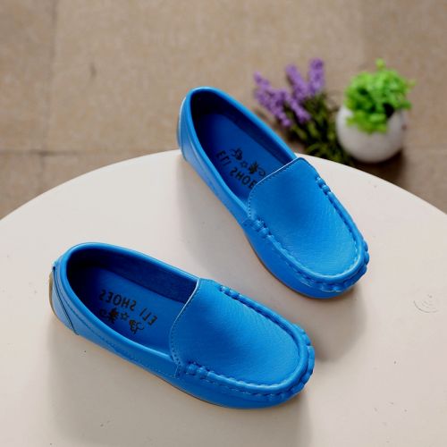 Chaussures enfants en PU ronde coutures cuir pour printemps - Ref 1020580