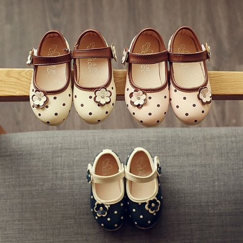 Chaussures enfants en cuir synthétique ronde coutures pour printemps - semelle caoutchouc Ref 1021049