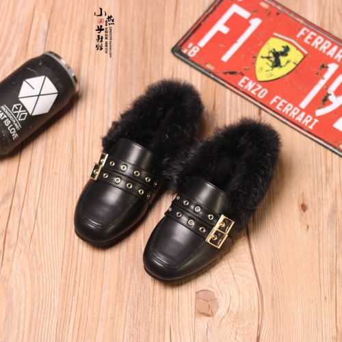 Chaussures enfants en PU ronde métal pour hiver - semelle caoutchouc Ref 1021069