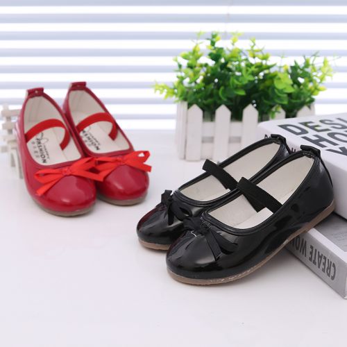 Chaussures enfants en PU ronde avec perles pour printemps - Ref 1021385